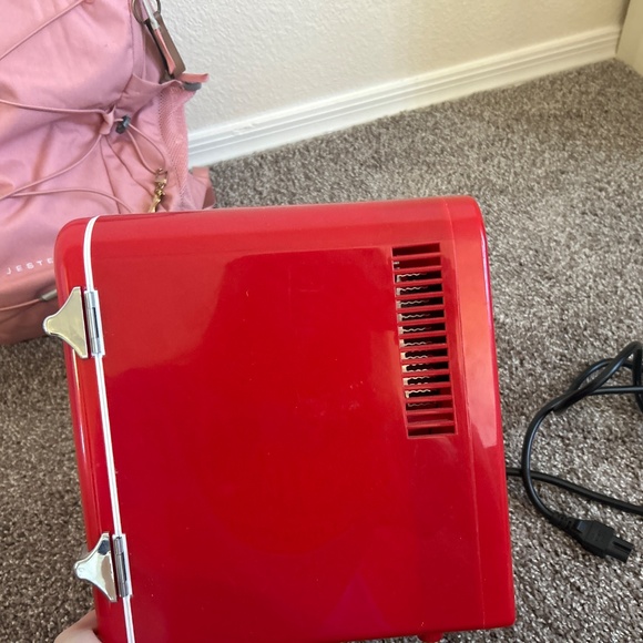 Cute mini red fridge! - Picture 2 of 4